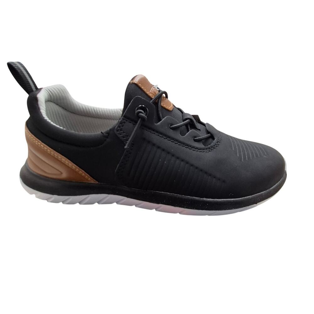 NEW Deer Stags Kids' Jack Jr Bungee Lace Fashion Sneaker Black size 4 Kid